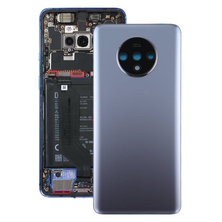 Couvercle arrière de batterie d'origine pour OnePlus 7T, avec couvercle d'objectif d'appareil photo