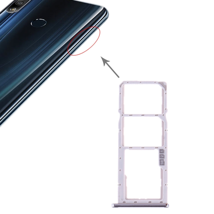 Tiroir Carte SIM + Tiroir Carte SIM + Tiroir Carte Micro SD pour Asus ZenFone Max Pro (M2) ZB631KL