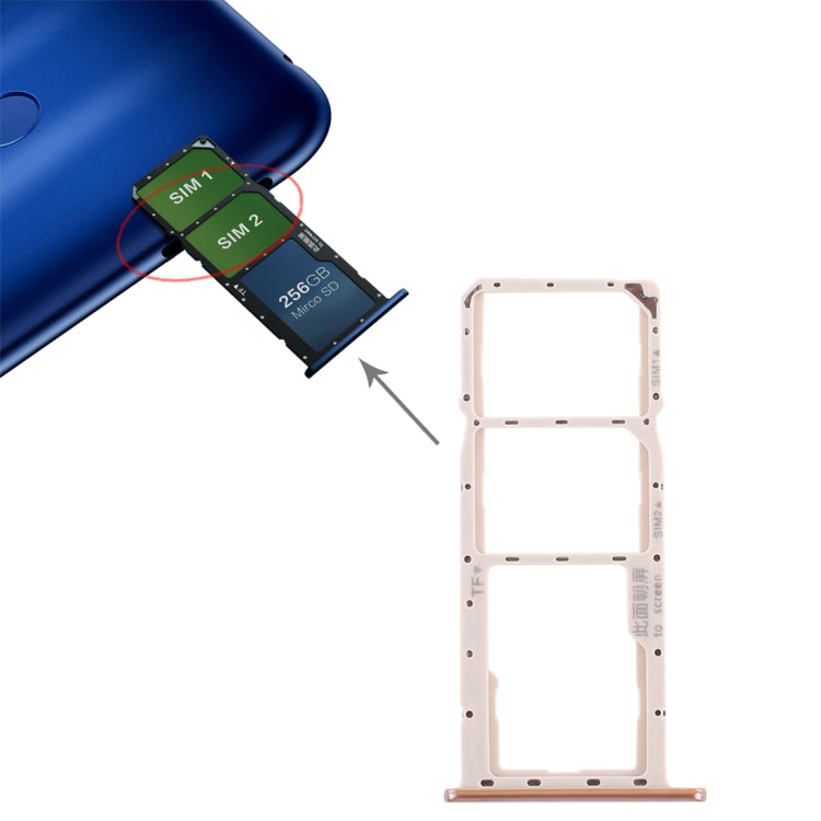 Tiroir Carte SIM + Tiroir Carte Micro SD pour Huawei Honor 8C, For Huawei Honor 8C, For Huawei 8C