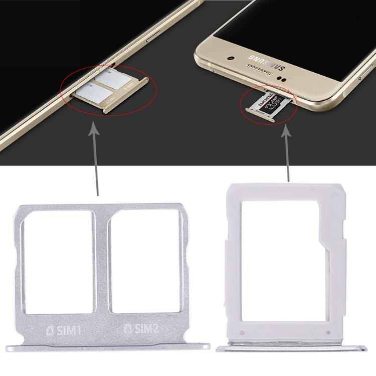 Pour Galaxy A9100 / A9 (2016) 2 bac pour carte SIM + bac pour carte Micro SD