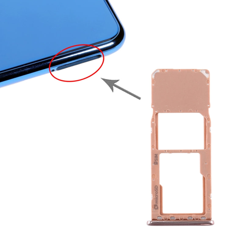 Pour Galaxy A7 (2018) / A750F Plateau pour carte SIM + Plateau pour carte Micro SD