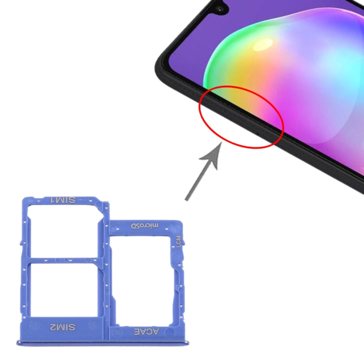 Pour Samsung Galaxy A315 / A31 Plateau de carte SIM + Plateau de carte SIM + Plateau de carte Micro SD