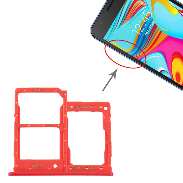 Pour Samsung Galaxy A2 Core SM-A260 Plateau de carte SIM + Plateau de carte SIM + Plateau de carte Micro SD