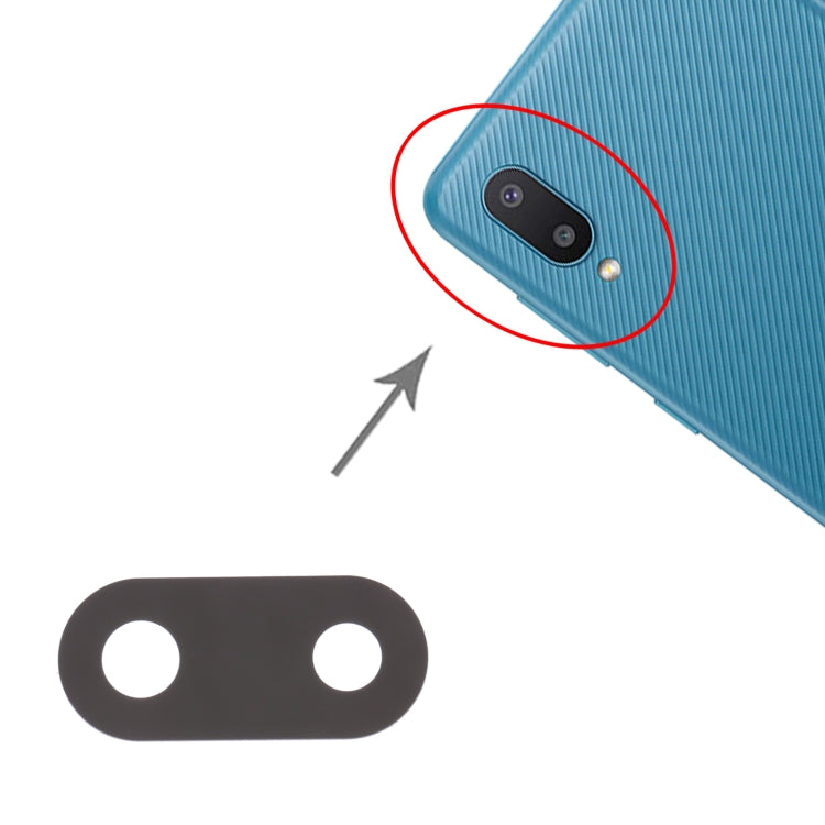 Objectif de caméra arrière pour Samsung Galaxy A02 SM-A022, 10 pièces
