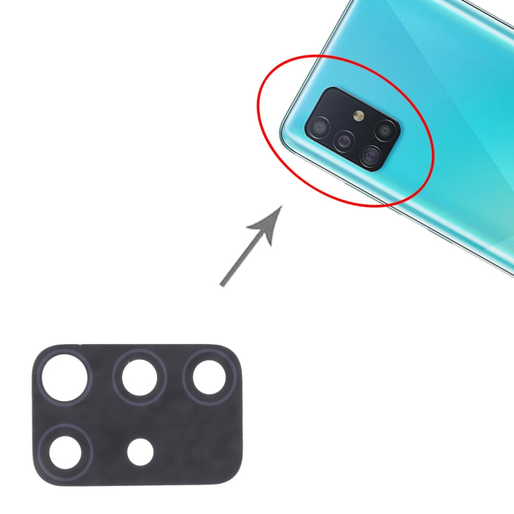Pour Samsung Galaxy A51 SM-A515 10 pièces objectif de caméra arrière