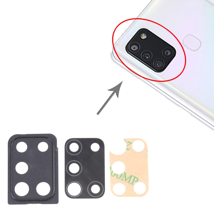 Pour Samsung Galaxy A21s SM-A217 10 pièces couvercle d'objectif d'appareil photo