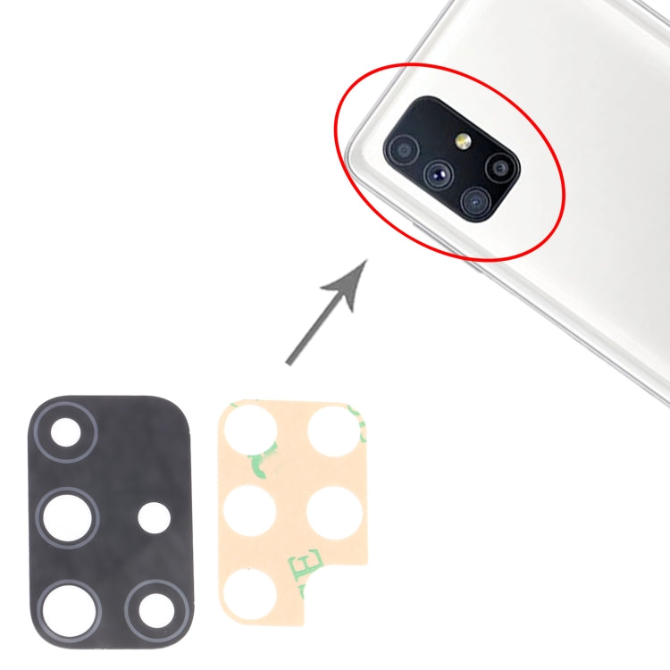 Objectif de caméra arrière pour Samsung Galaxy M51 SM-M515, 10 pièces
