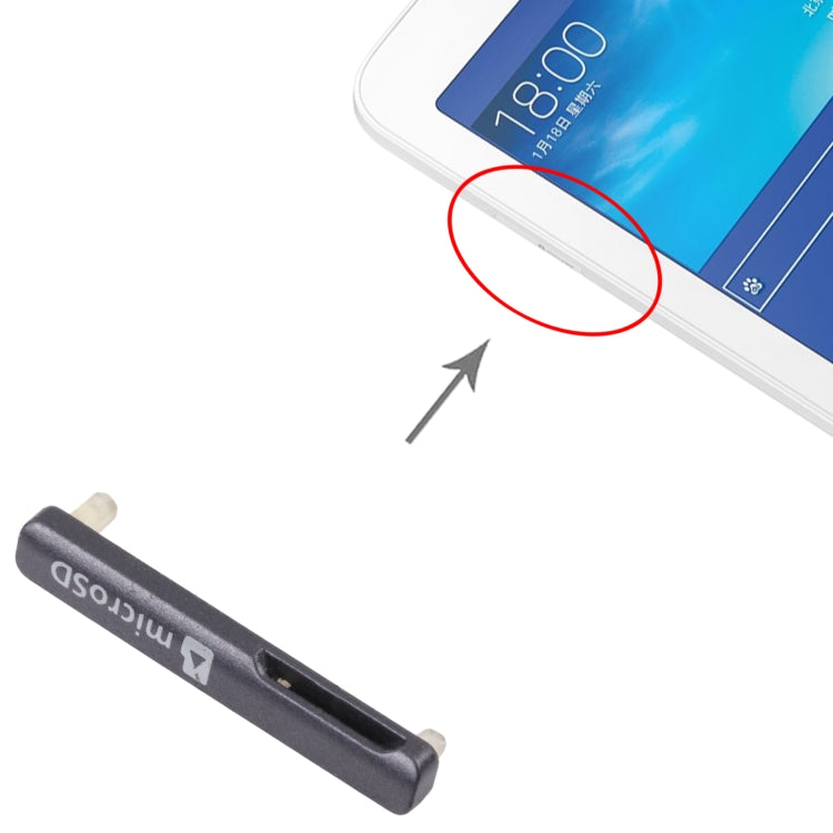 Capuchon Anti-poussière pour carte Micro SD, pour Samsung Galaxy Tab 3 Lite 7.0 SM-T110/T111