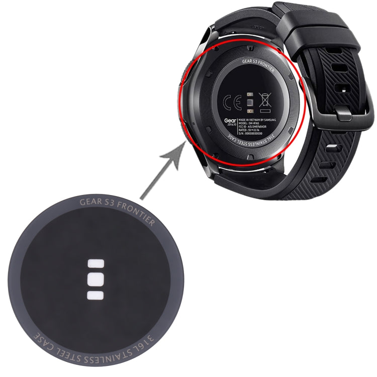 Lentille arrière en verre pour Samsung Gear S3 Frontier SM-R760