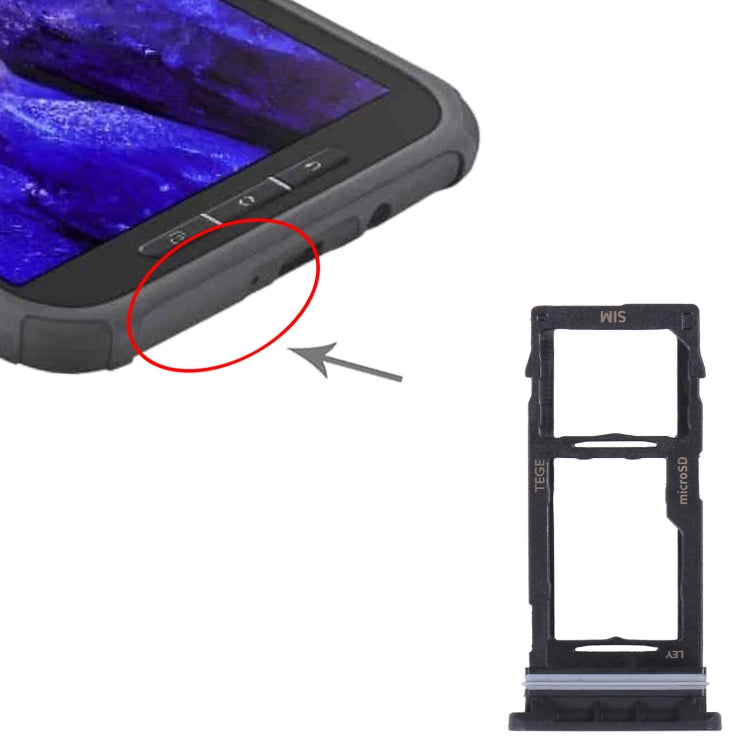 Pour Samsung Galaxy Tab Active3 8.0 SM-T570/T575 Plateau de carte SIM d'origine + plateau de carte Micro SD
