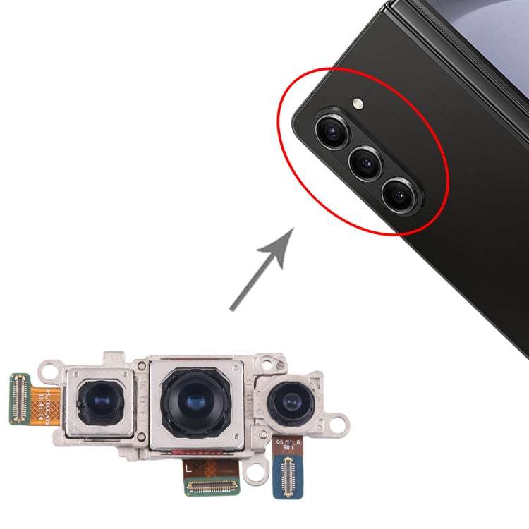Pour Samsung Galaxy Z Fold5 SM-F946B ensemble d'appareil photo d'origine (téléobjectif + large + appareil photo principal), For Samsung Galaxy Z Fold5