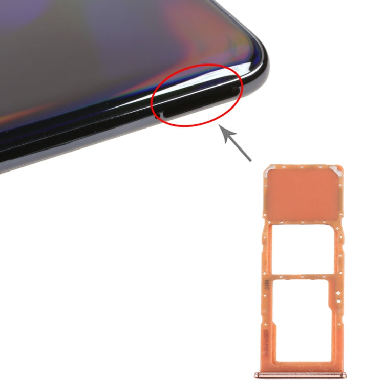 Pour Galaxy A70 Plateau de carte SIM + Plateau de carte Micro SD