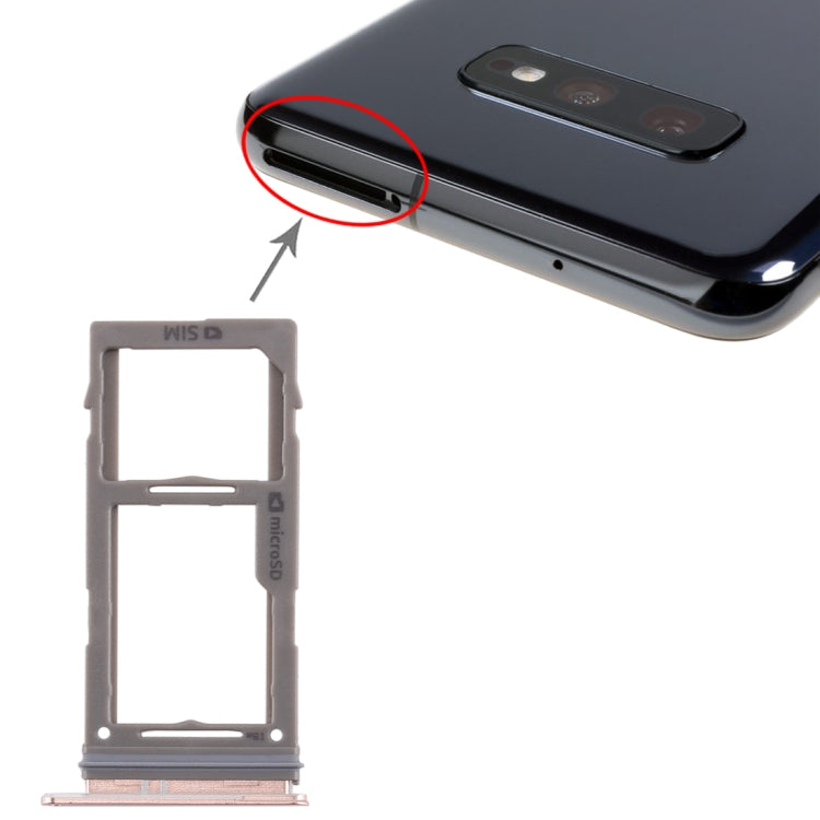 Pour Samsung Galaxy S10+ / S10 / S10e Plateau de carte SIM + Plateau de carte Micro SD