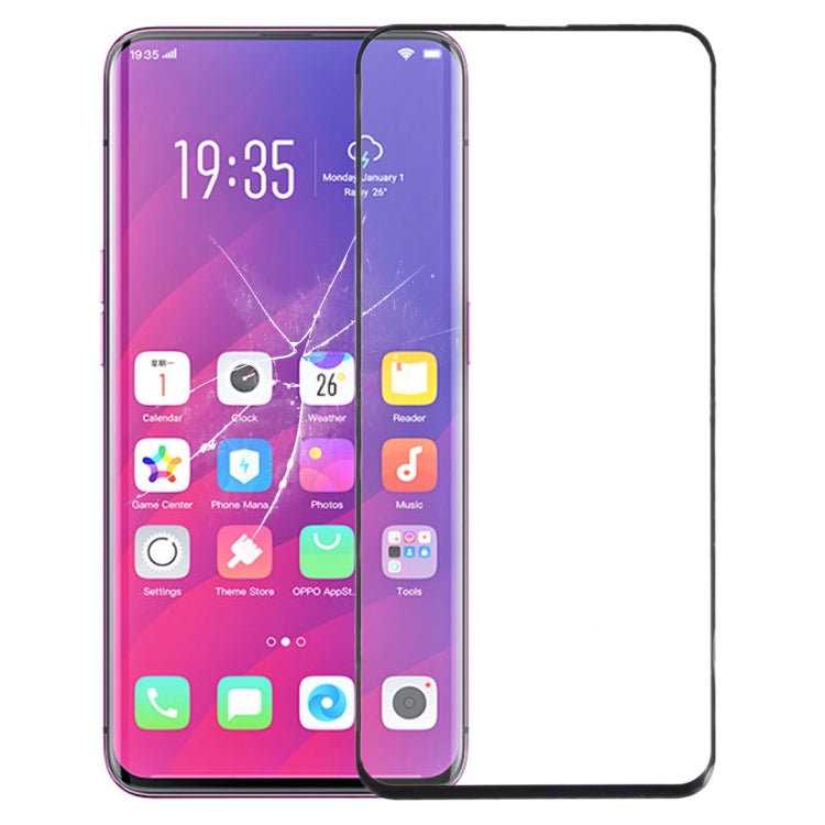 Lentille extérieure en verre pour écran avant OPPO Find X, avec adhésif OCA optiquement transparent
