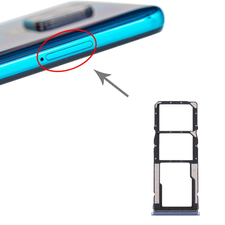 Plateau pour carte SIM + plateau pour carte SIM + plateau pour carte Micro SD pour Xiaomi Redmi Note 9S / Redmi Note 9 Pro Max / Redmi Note 9 Pro India / Note 10 Lite