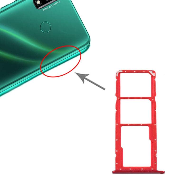 Tiroir Carte SIM + Tiroir Carte SIM + Tiroir Carte Micro SD pour Huawei Y8s