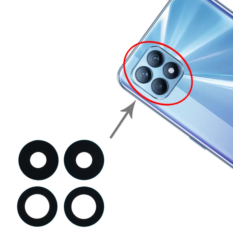Objectif de caméra arrière pour OPPO Reno4 SE/A93 4G/OPPO Reno4 F/Reno4 Lite/F17 Pro PEAT00 PEAM00, 10 pièces