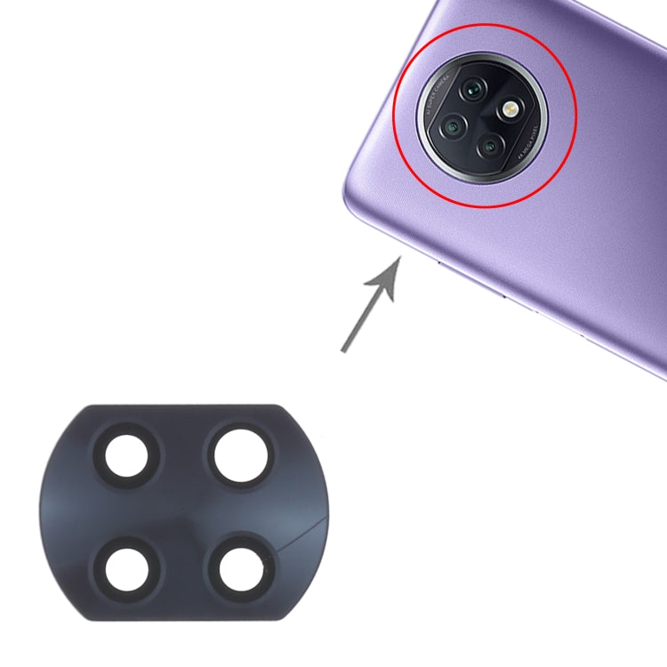 Objectif de caméra arrière 10 pièces pour Xiaomi Redmi Note 9T 5G M2007J22G