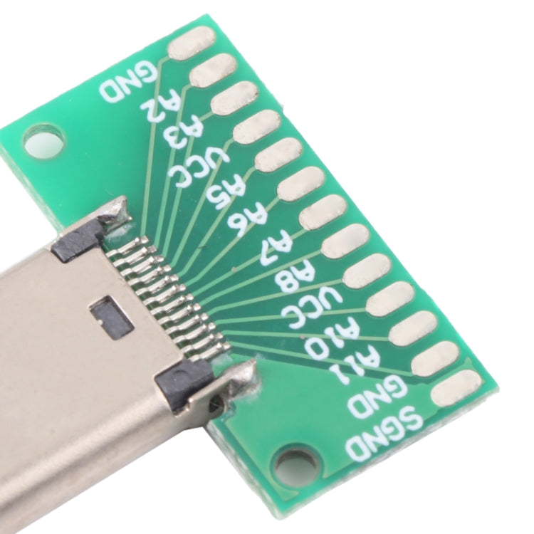 Carte de Test femelle Double face positive et négative de Type C, USB 3.1 avec PCB 24 broches soudées