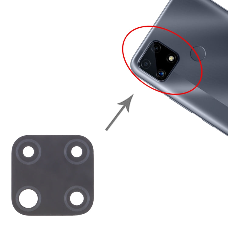 Objectif de caméra arrière pour OPPO Realme C25 RMX3193, RMX3191, 10 pièces, For OPPO Realme C25