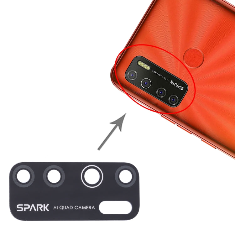 Pour Tecno Spark 5 / Spark 5 pro KE5, KD7 10 pièces objectif de caméra arrière