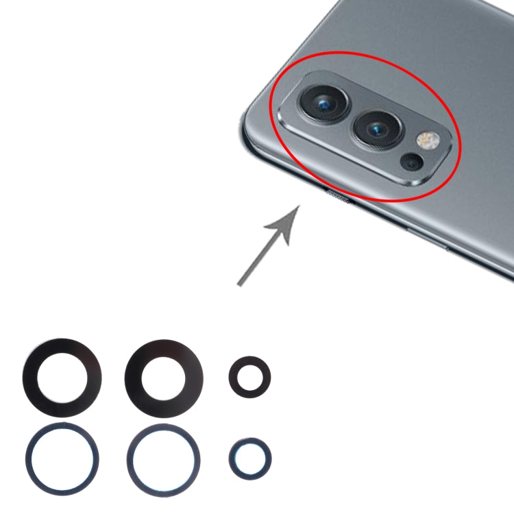 Objectif de caméra arrière pour OnePlus Nord 2, 10 pièces