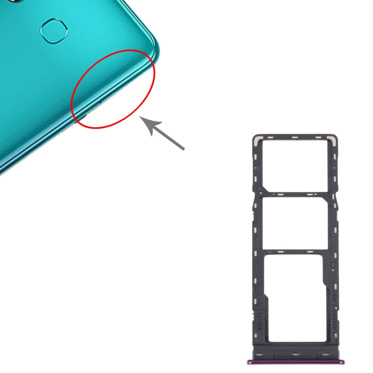 Pour Infinix Hot 8 Lite/Hot 8 plateau de carte SIM + plateau de carte SIM + plateau de carte Micro SD