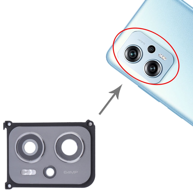 Cadre d'objectif de caméra arrière pour Xiaomi Redmi Note 11T Pro / Note 11T Pro+ / Poco X4 GT