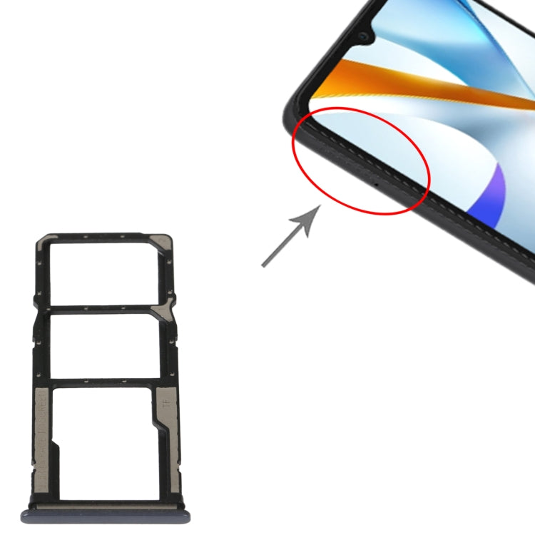 Pour Xiaomi Poco C40 Plateau de carte SIM + Plateau de carte SIM + Plateau de carte Micro SD