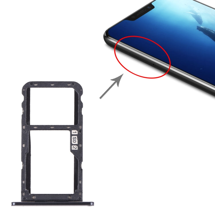 Pour Lenovo Z5 L78011 plateau de carte SIM + plateau de carte SIM/plateau de carte Micro SD