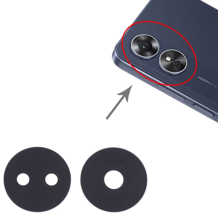 Pour objectif de caméra arrière OPPO A17 10pcs