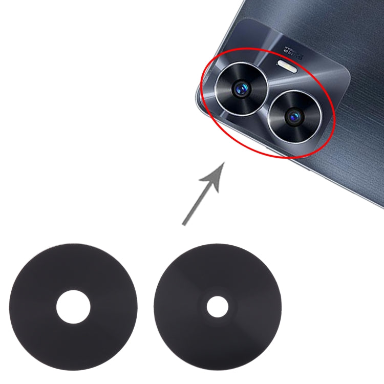 Objectif de caméra arrière d'origine 10 PCS pour Realme C55, For Realme C55