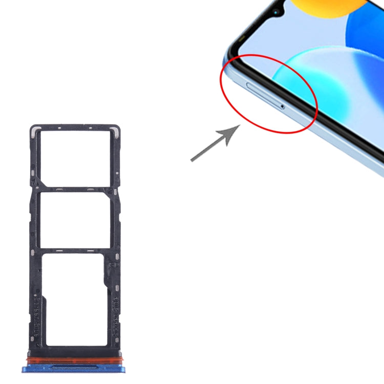 Pour Tecno Pop 5 Pro plateau de carte SIM + plateau de carte SIM + plateau de carte Micro SD