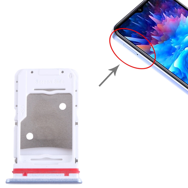 Pour Infinix Hot 20 5G X666 plateau de carte SIM + plateau de carte SIM + plateau de carte Micro SD