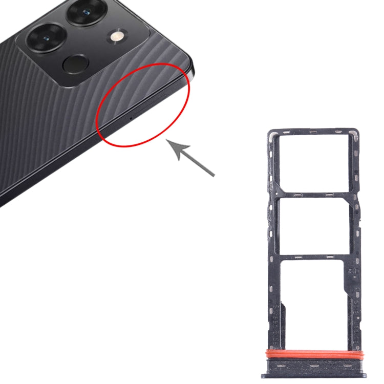 Pour Infinix Smart 7 X6515 plateau de carte SIM + plateau de carte SIM + plateau de carte Micro SD