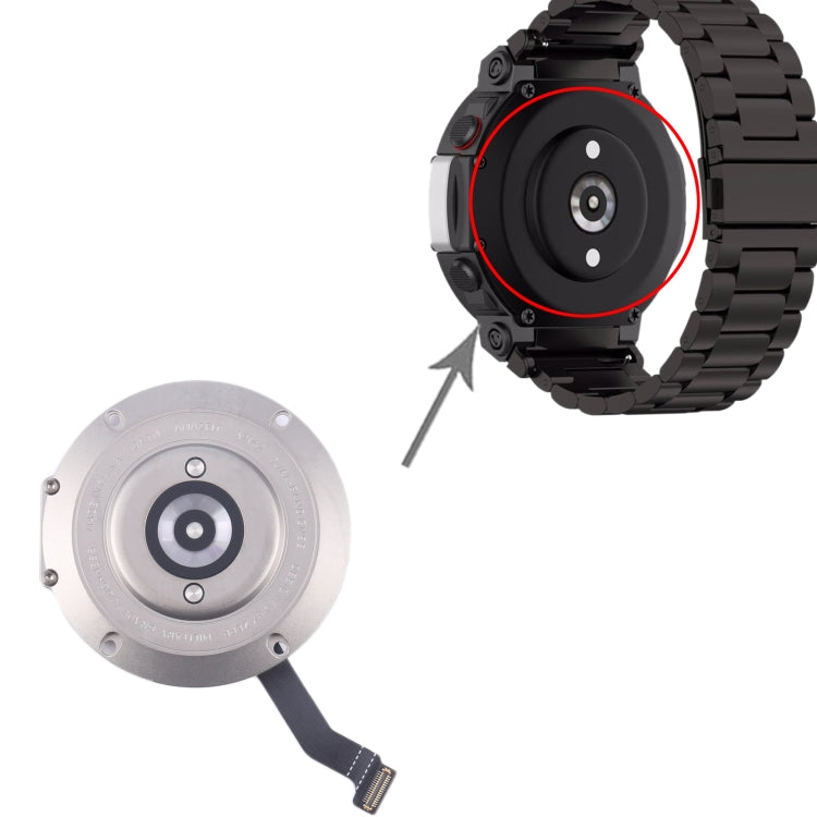 Pour Amazfit T-Rex Ultra Original Couverture arrière avec fréquence cardiaque