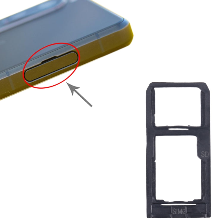 Pour Sony Xperia 5 III Plateau de carte SIM d'origine + plateau de carte SIM / Micro SD
