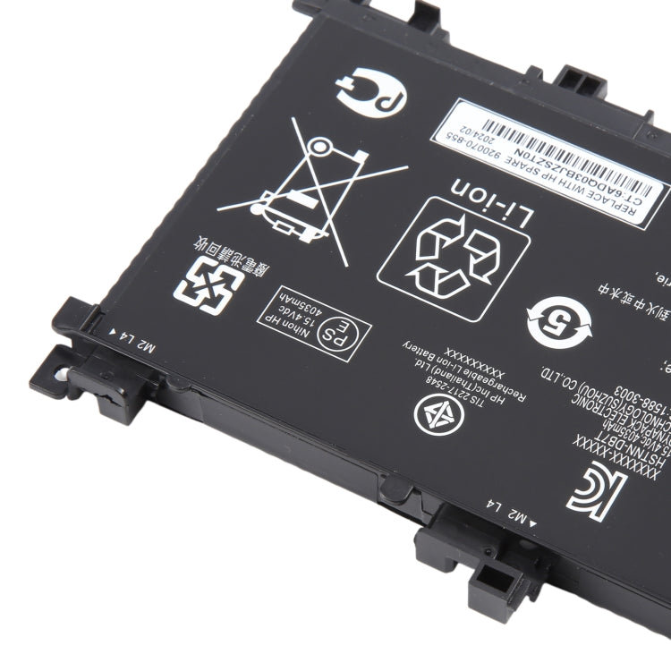 Batterie Li-ion 15,4 V 63,3 Wh 4112 mAh pour HP OMEN 15-AX200 15-AX218TX 15-AX210TX 15-AX235NF 15-AX202N 15-BC200 HSTNN-DB7T 905277-855 TE04XL