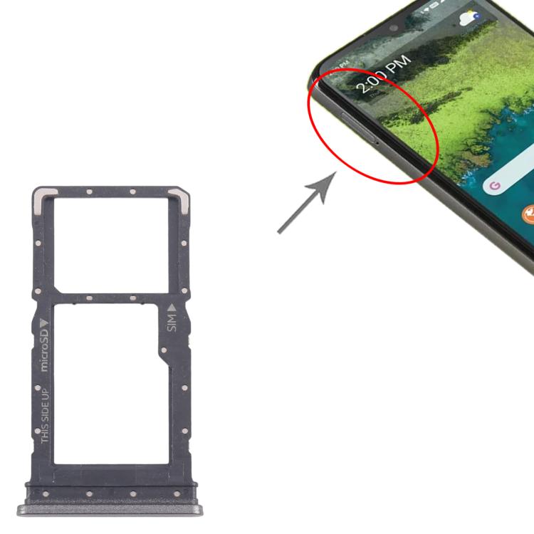 Pour Nokia C110 Plateau de carte SIM d'origine + Plateau de carte Micro SD