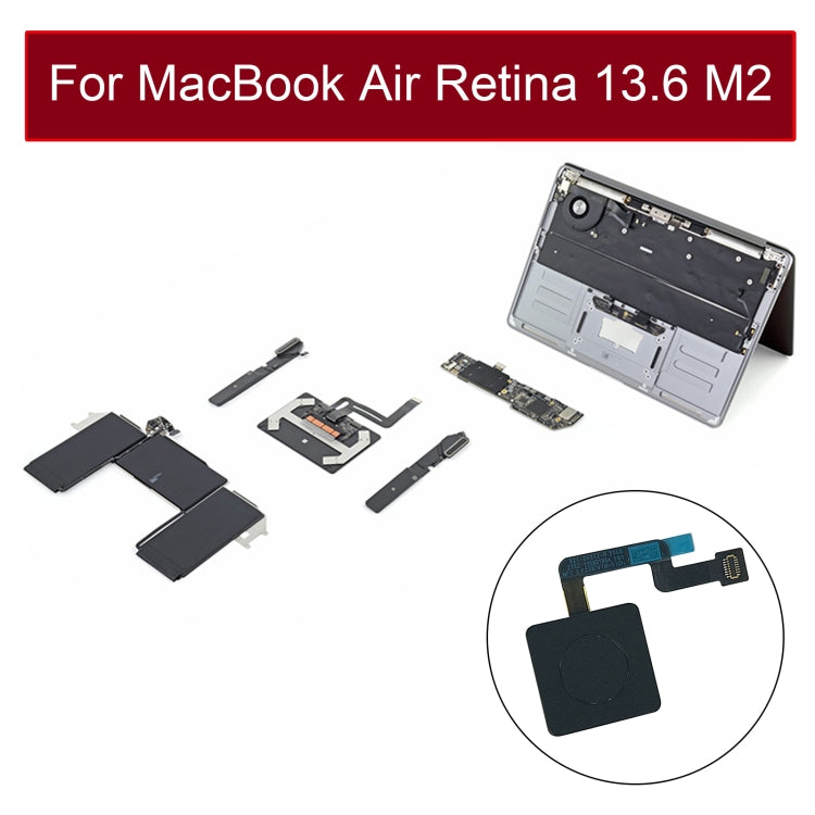 Câble flexible de bouton d'alimentation/empreinte digitale Touch-ID 821-04012-02 pour MacBook Air Retina 13.6 M2 A2681 2022