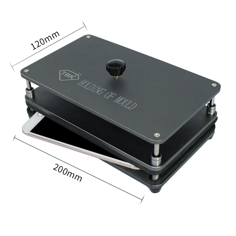 TBK TBK201 moule de maintien de pression universel moule d'ajustement d'écran de pression moule de compression de positionnement de couverture arrière de téléphone portable pour iPhone X