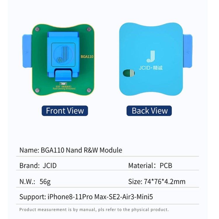 Module Nand JC BGA110 pour iPhone 8 ~ 11 Pro Max