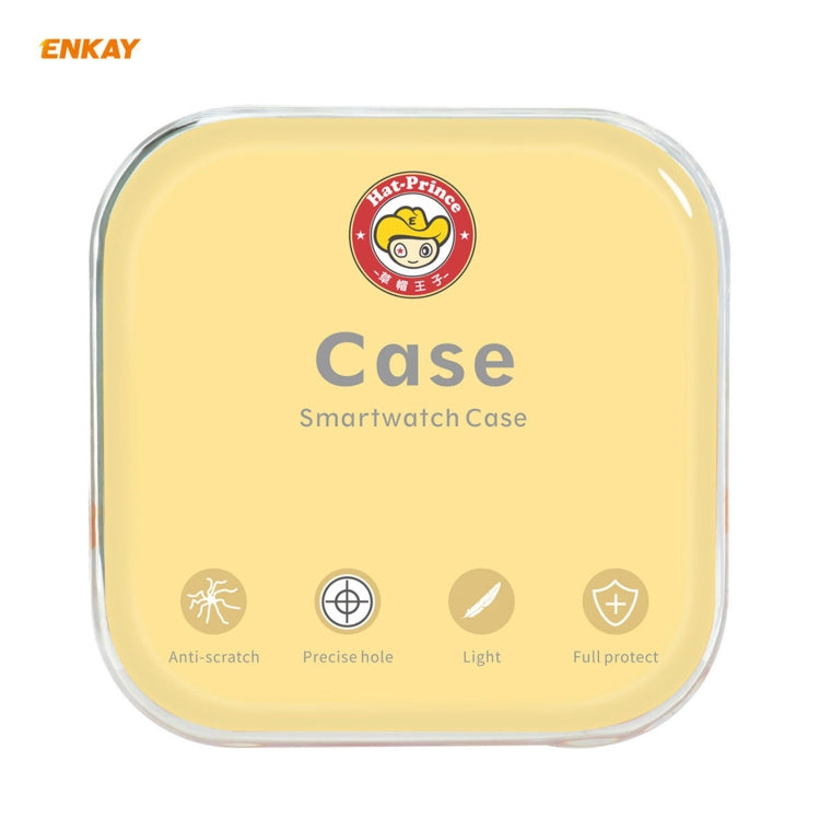 Pour Samsung Galaxy Watch 3 45mm 2 en 1 ENKAY Hat-Prince Electroplate Soft TPU Case + 0.2mm 9H 2.15D Film de verre trempé à bord incurvé