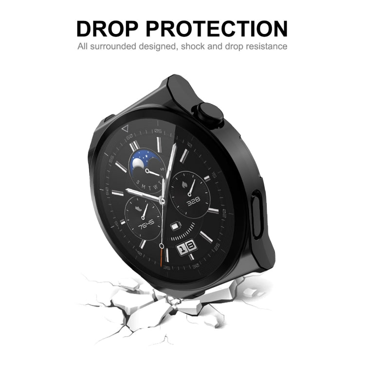 Coque en TPU souple galvanisée à couverture complète ENKAY avec protection d'écran, For Huawei Watch GT 3 Pro 46mm, For Huawei Watch GT 3 Pro 43mm