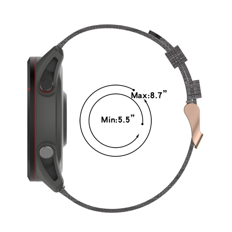 Bracelet de montre tissé en nylon de 20 mm, For Samsung Galaxy Watch Active 2