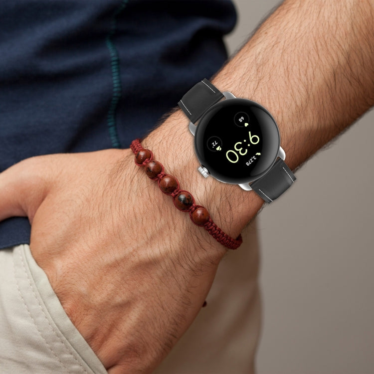 Bracelet de montre en cuir en relief, For Google Pixel Watch 4 / 3 / 2 / 1 41mm