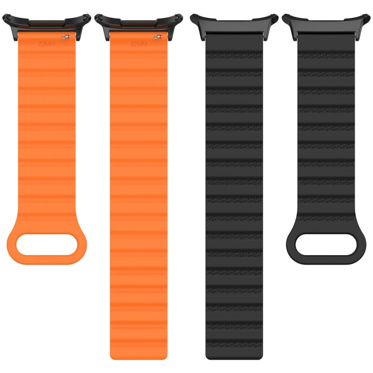 Bracelet de montre magnétique en silicone bicolore à motif pois pour Samsung Galaxy Watch Ultra 47 mm