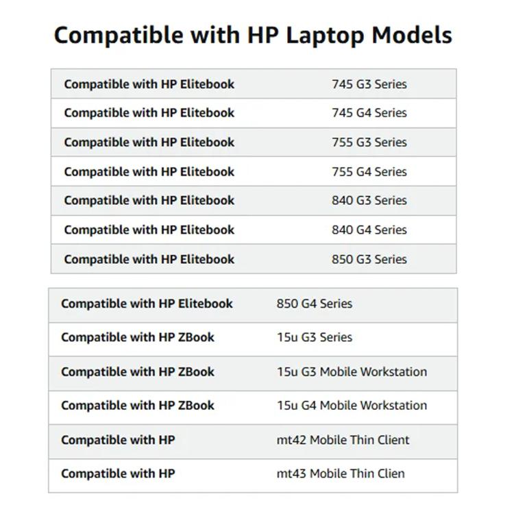 Batteries pour ordinateurs portables HP EliteBook 840G3, 848G3, 840G4, 850G3, 848G4 et 850G4, CS03XL 11.4V 46.5Wh