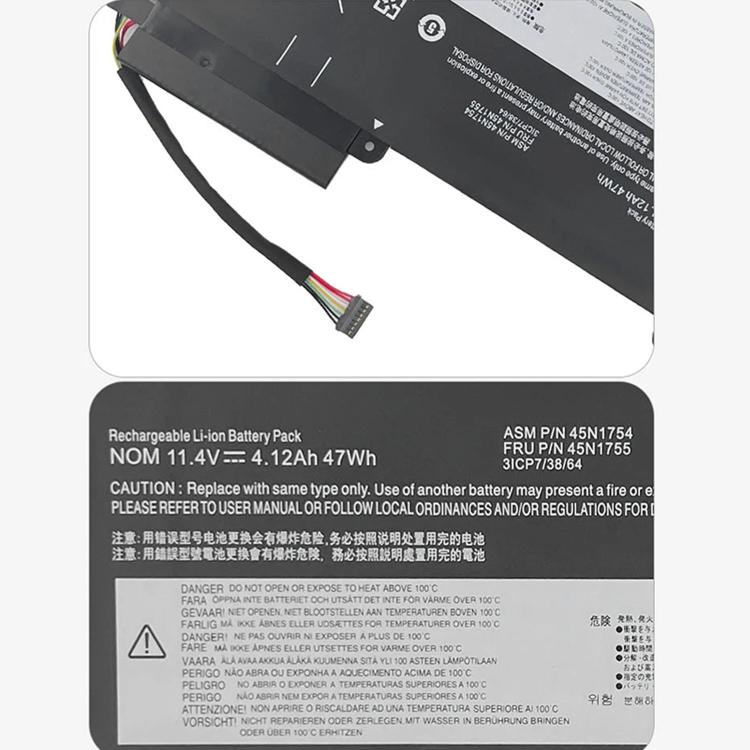 Batterie pour ordinateur portable 4120 mAh compatible avec Lenovo ThinkPad E450, E450C, E455 et E460, 45N1754-E450