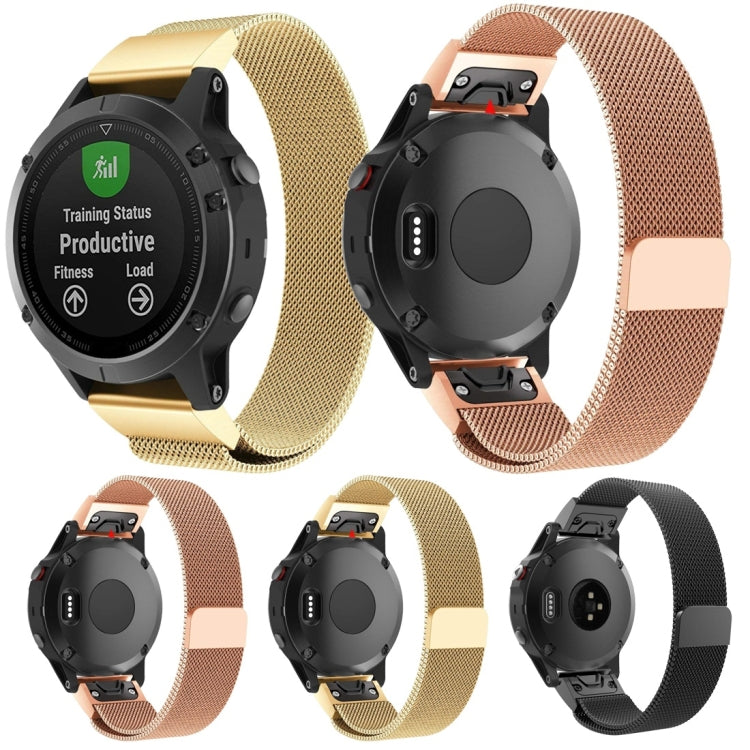Pour Garmin Fenix 5 Milan Metal Bracelet de montre en acier inoxydable, 20MM, 22MM, 26MM